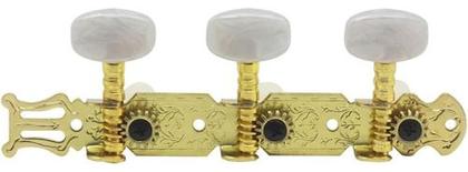 Imagem de Tarraxa P/ Violão Pino Grosso Dourada / Branco Myth 1229