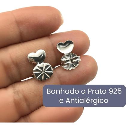 Imagem de Tarraxa sutiã de orelha levanta orelha banhada a prata 925