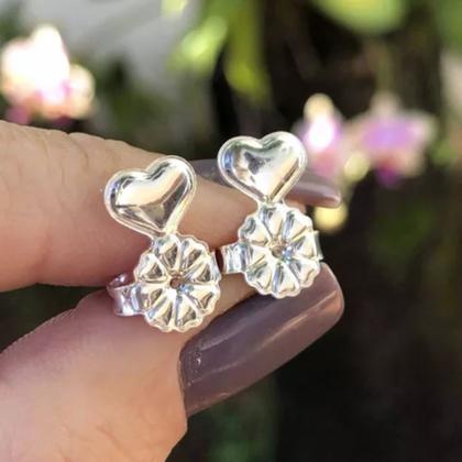 Imagem de Tarraxa sutiã de orelha levanta orelha banhada a prata 925