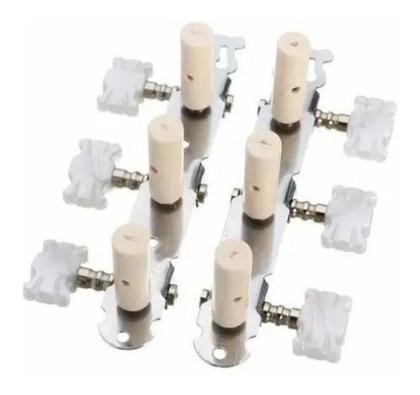 Imagem de Tarraxa Tarracha Violão Pino Grosso Nylon Cromado Completo