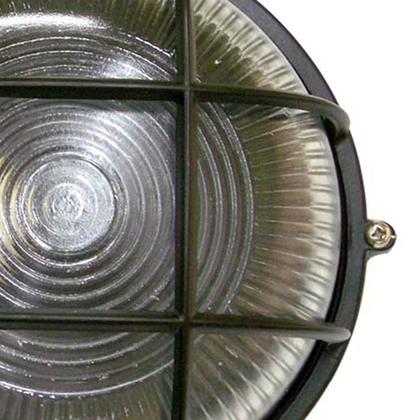 Imagem de Tartaruga Circular 18cm Aluminio Pint. Epoxi E-27 1 Lamp. Max 60w C/ Grade Preta