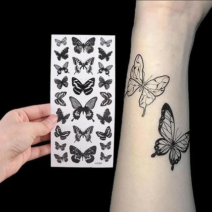 Imagem de Tatuagem Temporária 3D Borboleta à Prova D'Água - Para Meninas e Mulheres