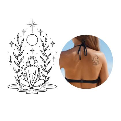 Imagem de Tatuagem temporária iemanjá mar crença religiosa