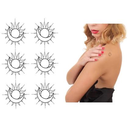 Imagem de Tatuagem Temporária Sol Lua Moda Do Ano