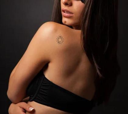 Imagem de Tatuagem Temporária Sol Lua Moda Do Ano