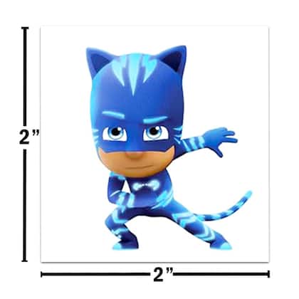 Imagem de Tatuagens temporárias Disney PJ Masks 72 pré-cortadas de 5x5cm para crianças