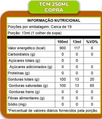 Imagem de TCM Óleo de Coco Concentrado Liquido de 250 ml-Copra