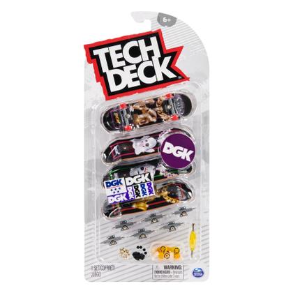 Imagem de Tech Deck Fingerboard Profissional Skate De Dedo Pack 4 - Sunny