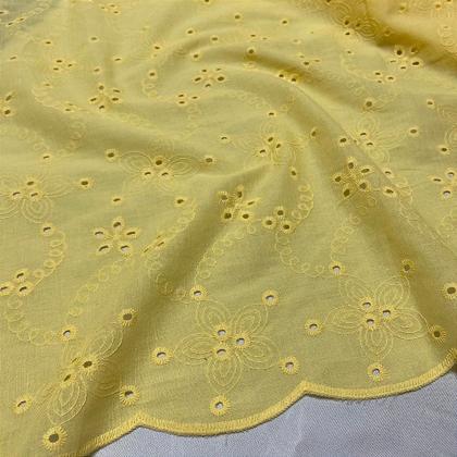 Imagem de Tecido 100% Algodão Laise Bordada 1,35m Para Roupas Femininas - Ideal Para Vestidos e Saias