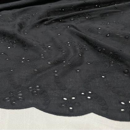 Imagem de Tecido 100% Algodão Laise Bordada 1,35m Para Roupas Femininas - Ideal Para Vestidos e Saias