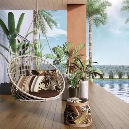 Imagem de Tecido Acquablock Karsten Impermeável Riviera Marrom - 1,40m de Largura