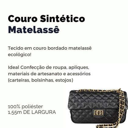 Imagem de Tecido Couro Matelassê 100% Poliéster - 1,55m Para Artesanatos e Acessórios