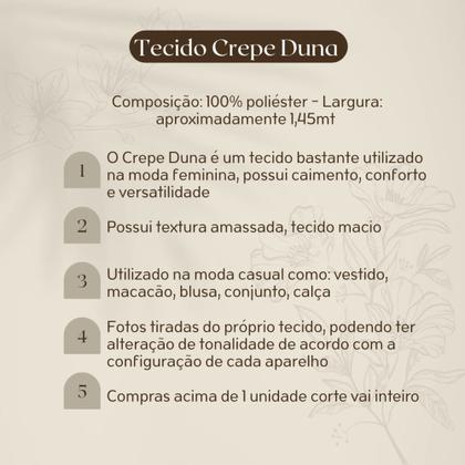 Imagem de Tecido Crepe Duna Air Flow 1 X 1,50 Mt - Cores