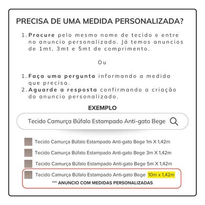 Imagem de Tecido Estampa Búfalo Trama Fechada Contra Arranhões de Gato Bege