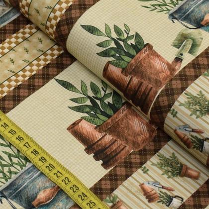 Imagem de Tecido Estampado para Patchwork - Barrados : Barrado Temperos (0,50x1,40)