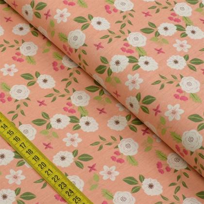 Imagem de Tecido Estampado para Patchwork - Botânica: Flores Matutinas (0,50x1,40)