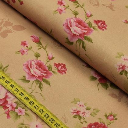 Imagem de Tecido Estampado para Patchwork - Millyta La Vie En Rose : Rosas com Texturas Bege (0,50x1,40)