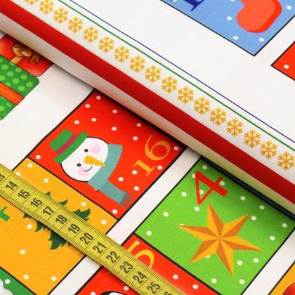 Imagem de Tecido Estampado para Patchwork - Natal: Calendário Do Advento Noel  (0,60x1,40)