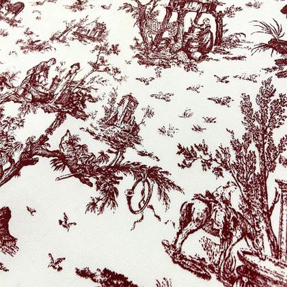 Imagem de Tecido Jacquard Estampado Toile de Jouy Marsala - 2,80m de Largura