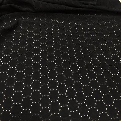 Imagem de Tecido Laise De Malha Preta (1mt X 1,50mt)