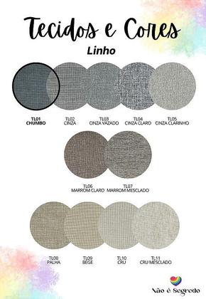 Imagem de Tecido Linho Linked cor Chumbo 1mt x 140cm Não é Segredo