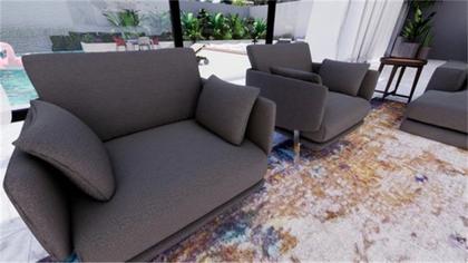Imagem de Tecido Linho P/ Sofás, Pufes, Poltronas, Artesanatos- 12 Mts