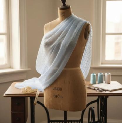 Imagem de Tecido Organza Point Sprit Poá Bubble Wond Varias Cores 1,0mt comp x 1,40mt larg