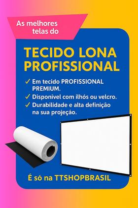 Imagem de Tecido Profissional Tela Telão De Projeção 400 Polegadas Datashows Projetores 2M altura X 4M comprimento