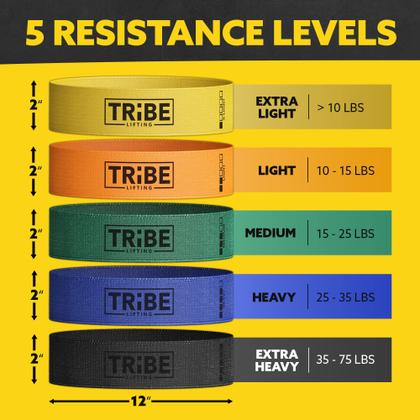 Imagem de Tecido Resistance Bands Tribe Lifting para treino multicolorido