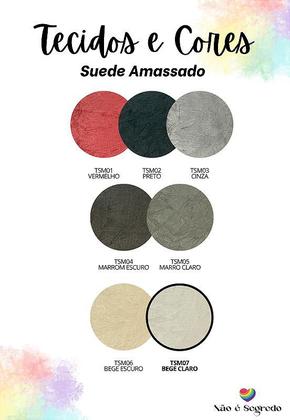 Imagem de Tecido Suede Amassado cor Bege Claro 1mt x 140cm Não é Segredo