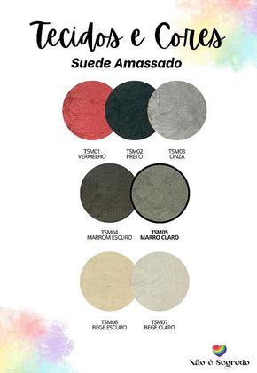 Imagem de Tecido Suede Amassado cor Marrom Claro 1mt x 140cm Não é Segredo