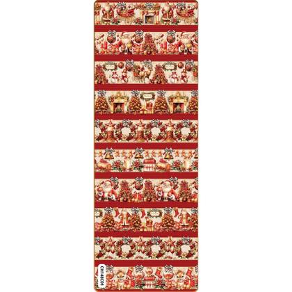 Imagem de Tecido Tricoline Digital Fernando Maluhy Natal com Papai Noel e Cenário Natalino 55x150 cm, 100% Algodão