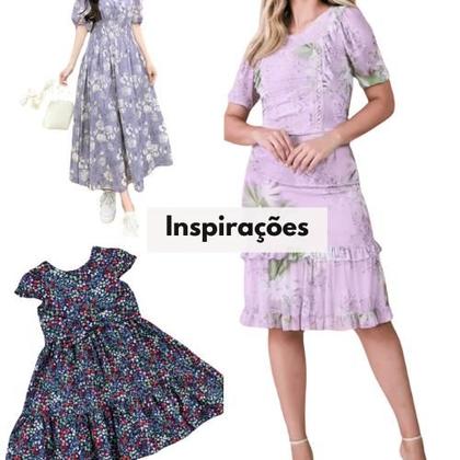 Imagem de Tecido Tricoline Estampado Floral 100% Algodão 1,40m para Roupas e Artesanatos