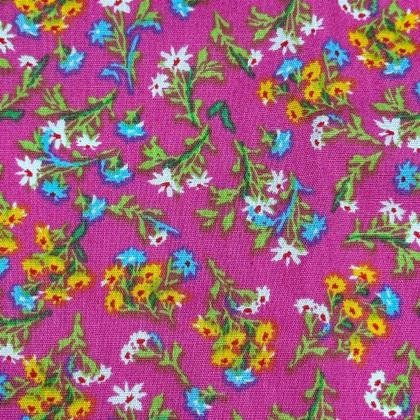 Imagem de Tecido Tricoline Estampado Floral 100% Algodão 1,40m para Roupas e Artesanatos