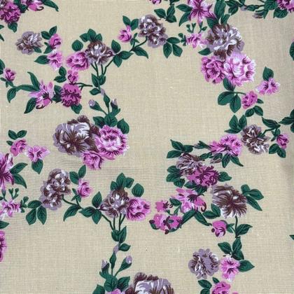 Imagem de Tecido Tricoline Estampado Floral 100% Algodão 1,40m para Roupas e Artesanatos