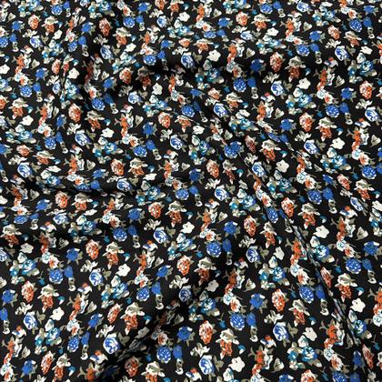 Imagem de Tecido Tricoline Estampado Floral 100% Algodão 1,40m para Roupas e Artesanatos