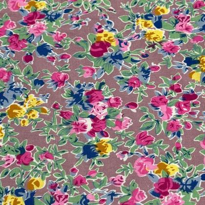 Imagem de Tecido Tricoline Estampado Floral 100% Algodão 1,40m para Roupas e Artesanatos