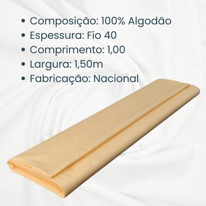 Imagem de Tecido Tricoline Liso 100% Algodão Várias Cores 1,00 X 1,50m