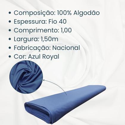 Imagem de Tecido Tricoline Liso 100% Algodão Várias Cores 1,00 X 1,50m