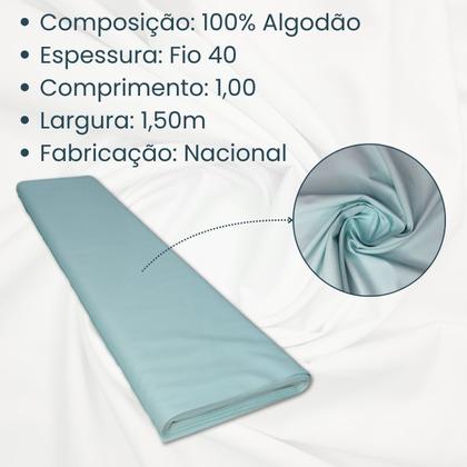 Imagem de Tecido Tricoline Liso 100% Algodão Várias Cores 1,00 X 1,50m