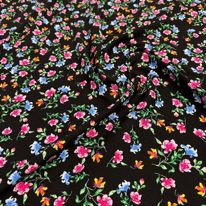 Imagem de Tecido Viscolinho Floral Primavera Diversas Cores 1,50m P/Roupas Femininas