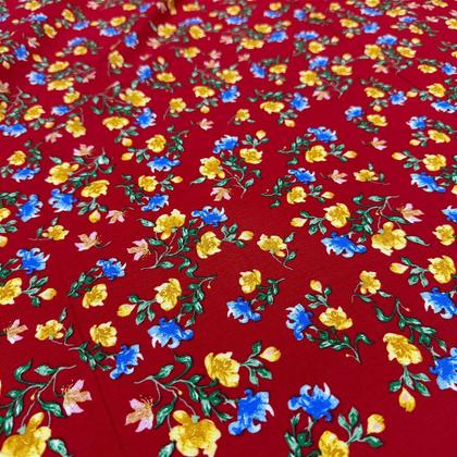 Imagem de Tecido Viscolinho Floral Primavera Diversas Cores 1,50m P/Roupas Femininas
