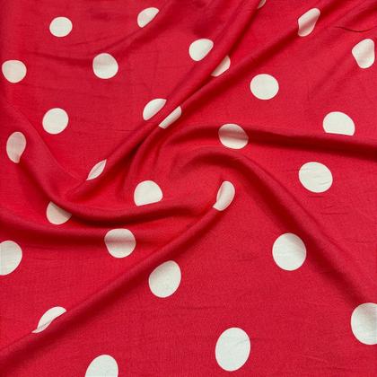Imagem de Tecido Viscose Estampada Poá Diversas Cores 1,40m Para Roupas Femininas