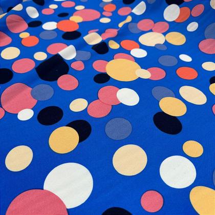 Imagem de Tecido Viscose Estampada Poá Diversas Cores 1,40m Para Roupas Femininas