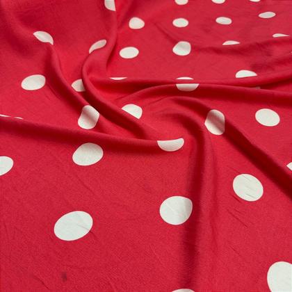 Imagem de Tecido Viscose Estampada Poá Diversas Cores 1,40m Para Roupas Femininas