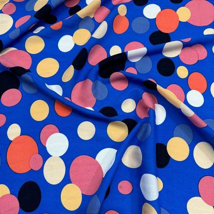 Imagem de Tecido Viscose Estampada Poá Diversas Cores 1,40m Para Roupas Femininas