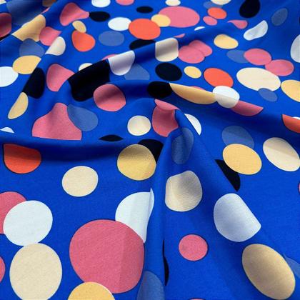Imagem de Tecido Viscose Estampada Poá Diversas Cores 1,40m Para Roupas Femininas