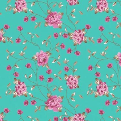 Imagem de Tecidos Tricoline 4 Estampas Floral Ramos 100 Alg O Metro