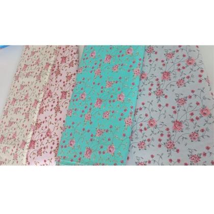 Imagem de Tecidos Tricoline 4 Estampas Floral Ramos 100 Alg O Metro