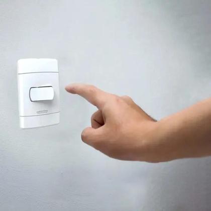 Imagem de Tecla Interruptor Simples 1 Tecla Branco 10A Enerbras
